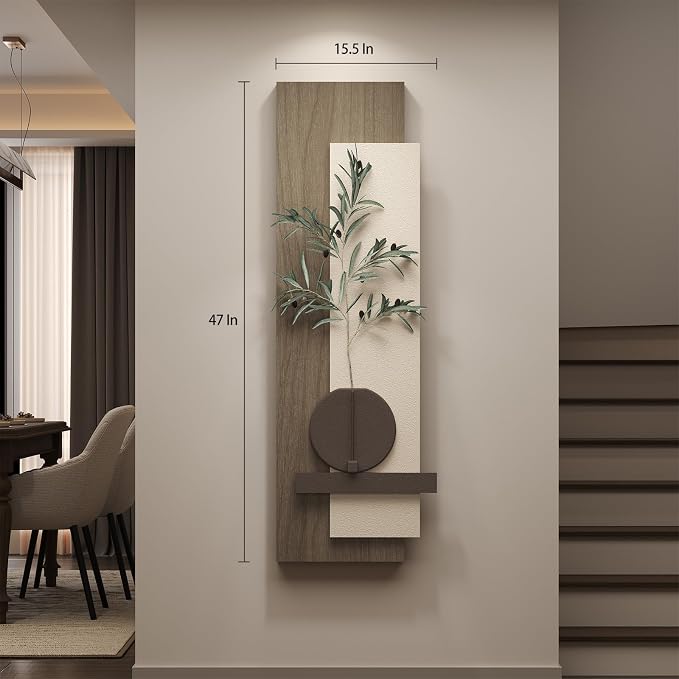 Modern Neutral 3D Textured Long Narrow Vertical Wall Art for Living Room - Image 5