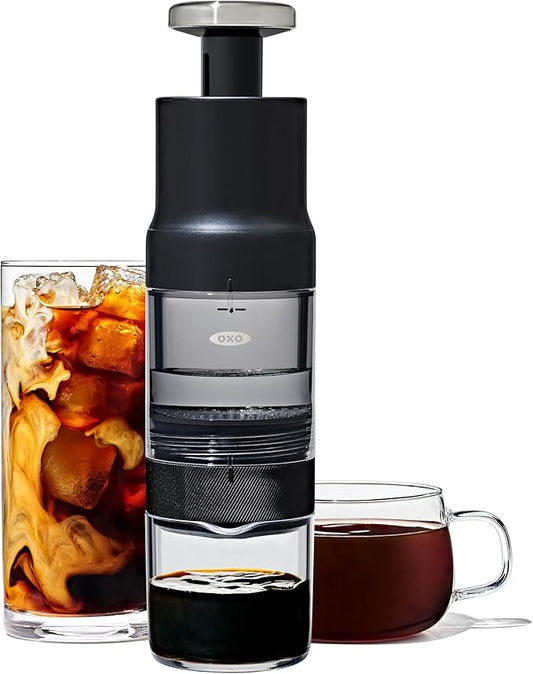 OXO Brew Portable Rapid Coffee Brewer | Reusable Filter, Small, Quick Brew in 5 Minutes or Less, Easy-Clean Carafe, Hot or Cold by Unknown