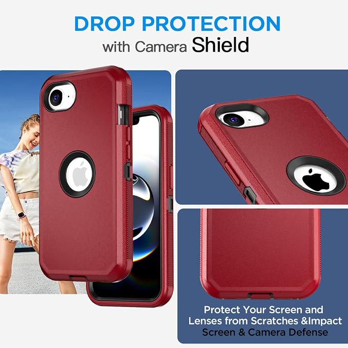AICase for iPhone 17e/iPhone 16e Case 2026,Heavy Duty Drop Protection Full Body Rugged Shockproof/Drop Proof/Dust proof Military Protective Tough Durable Cell Phone Cover for iPhone 17e/16e 6.1_2 - Image 2