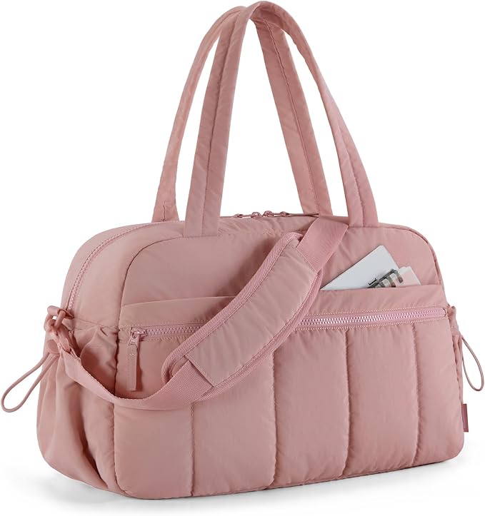 BAGSMART Duffle Bag for Travel, Gym Bag for Women, Weekender Carry on Bag | PVC Wet Pocket, Airline Approved Personal Carry-on Size, Fits Under-seat, One Bag for Gym, Travel, Hospital, Overnight by BAGSMART