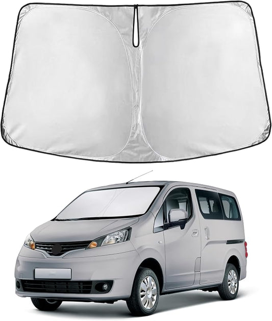 EcoNour Windshield Sunshade Compatible for Nissan NV 200 2014-2019 2020 2021, Sun Visor for Front Windshield & Window Sun Shade Cover, UV Heat Blocker & Protector, Car Accessories by EcoNour