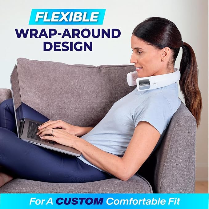 Arctic Air Freedom Touch Personal Neck Fan, 3-Speed Rechargeable Cooling Device, Long-lasting, Lightweight Portable Neck Cooler, Flexible Band & Thermo-Electric Cooling Plate for Hot Weather - Image 4