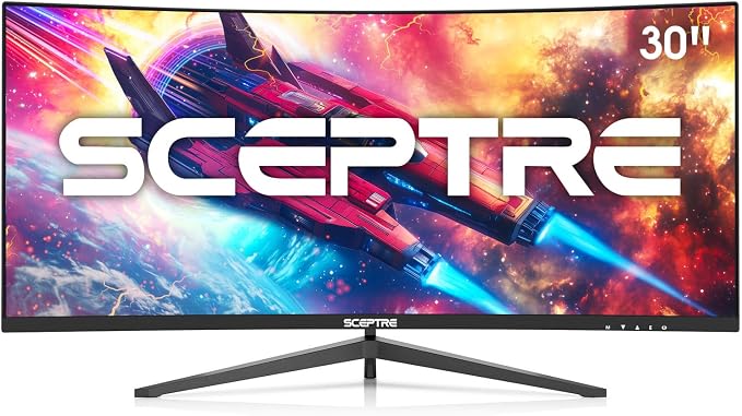 Sceptre Prime Curved 30-inch Gaming Monitor 200+Hz FreeSync Build-in Speakers 2560 x 1080p HDMI DP Machine Black 2026 (C305B-200UN Series) - Image 2