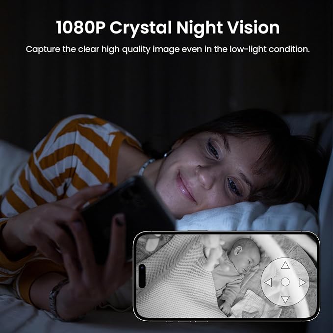 AMOROM Indoor Camera, AI Security Camera for Baby/Elderly/Pet Monitoring | AI Smart Detection & Alarm, 2-way Audio, Night Vision, 2.4G WiFi Control, Cloud & SD Card Storage, Alexa Assistant, 4 Pack - Image 3