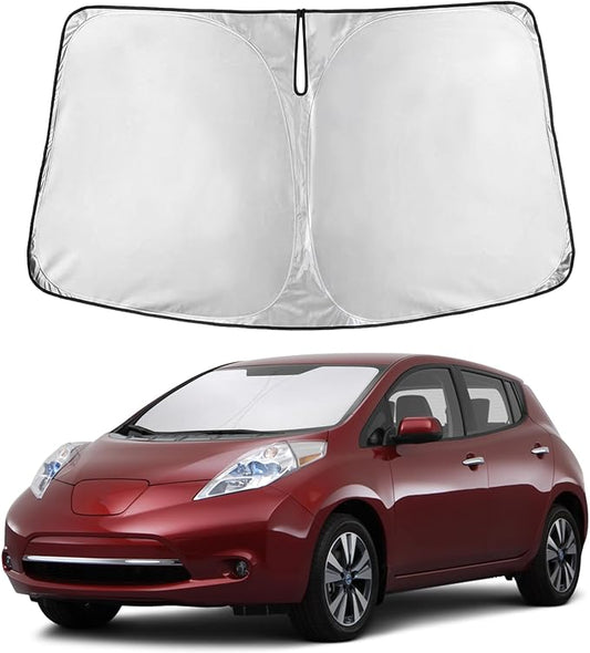EcoNour Windshield Sunshade Compatible for Nissan Leaf 2011-2015 2016 2017, Sun Visor for Front Windshield & Window Sun Shade Cover, UV Heat Blocker & Protector, Car Accessories by EcoNour