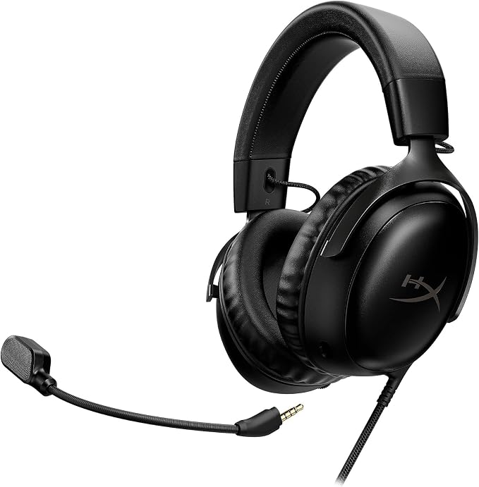 HyperX Cloud III – Wired Gaming Headset, PC, PS5, Xbox Series X|S, Angled 53mm Drivers, Spatial Audio, Memory Foam, Durable Frame, Ultra-Clear 10mm Mic, USB-C, USB-A, 3.5mm – Black - Image 9