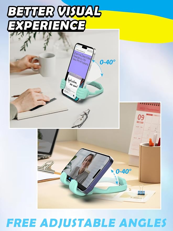 Gifts for Fathers Day Boys Girls Teens Kids: Thumbs Up Lazy Phone Stand Holder for Desk Funny Gadgets Teenage Tween Man Woman Dad Mother Mom Husband Wife Adults Stocking Stuffers Who Have Everything - Image 4
