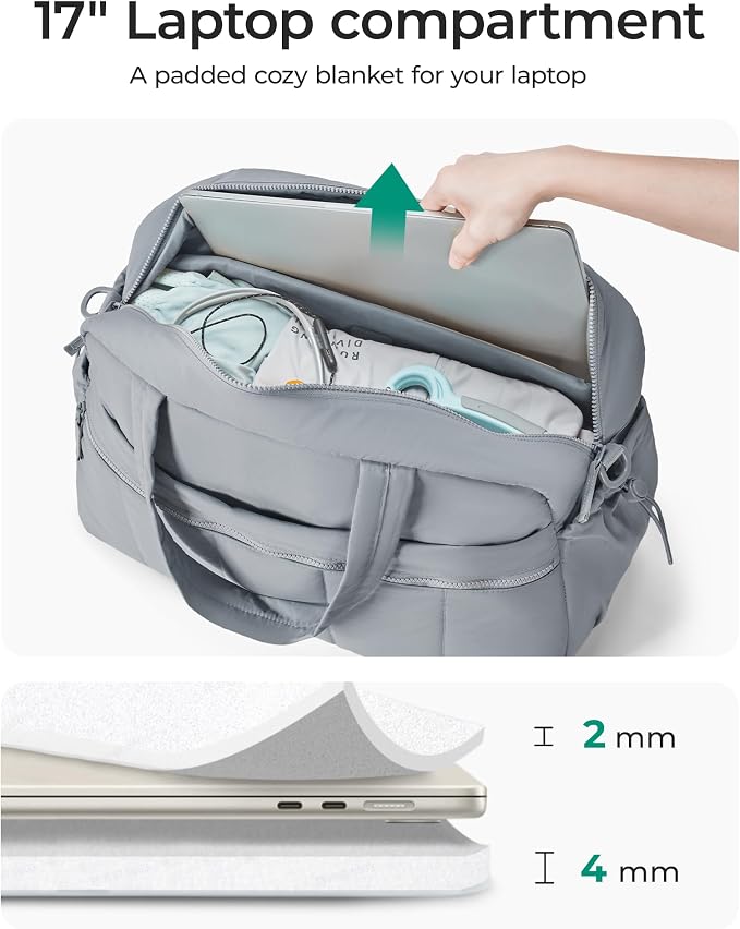 BAGSMART Duffle Bag for Travel, Gym Bag for Women, Weekender Carry on Bag | PVC Wet Pocket, Airline Approved Personal Carry-on Size, Fits Under-seat, One Bag for Gym, Travel, Hospital, Overnight - Image 5