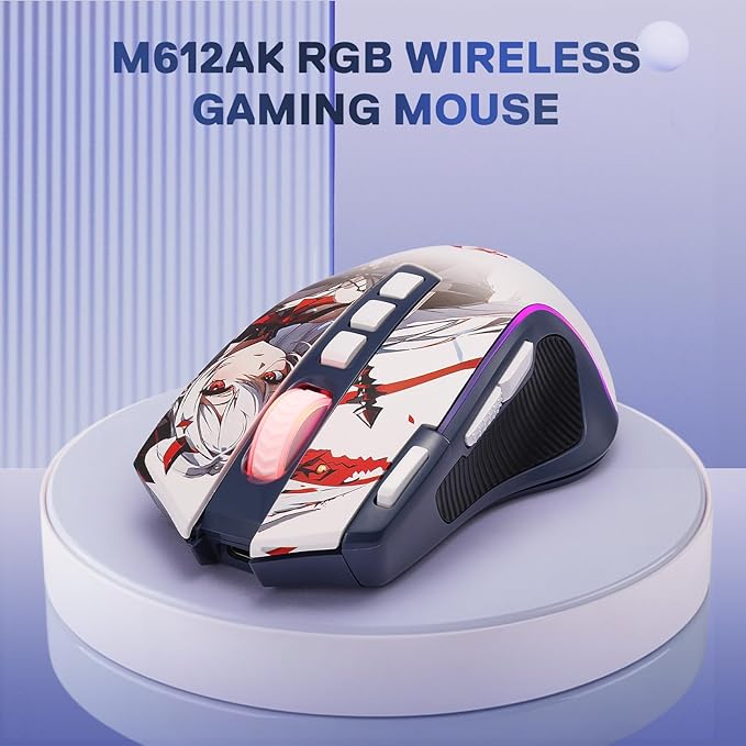 Redragon M612AK PRO Wireless Anime Gaming Mouse 8000 DPI Remapping Keys | Cable-Free 0 Delay, Rapid-Fire Clicker, Redefine Keybinding Macro, Vibing Backlight, Ergonomic Grip Body Comfort - Image 7