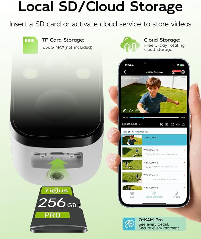 2K Solar Security Cameras Wireless Outdoor, 5G/2.4G Dual WiFi | Powered by Sun Rechargeable Battery Backup, Color Night Vision, PIR AI Motion Detection, 2 Way Talk, IP66, Works with Alexa - Image 7