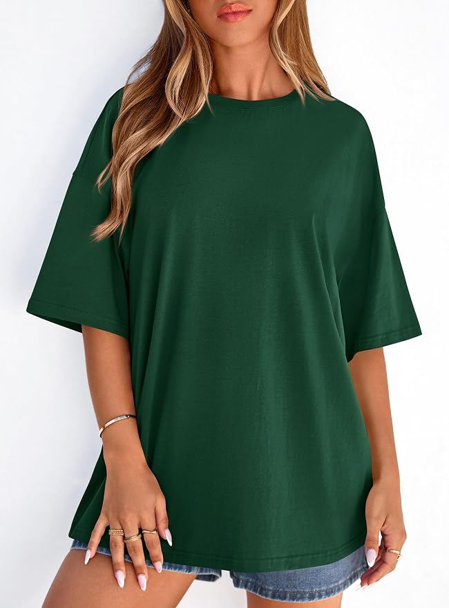 PRETTYGARDEN Womens 2026 Spring Going Out Tops Casual Short Sleeve Crewneck Loose Fit Basic Oversized T Shirts Summer Outfits - Image 7