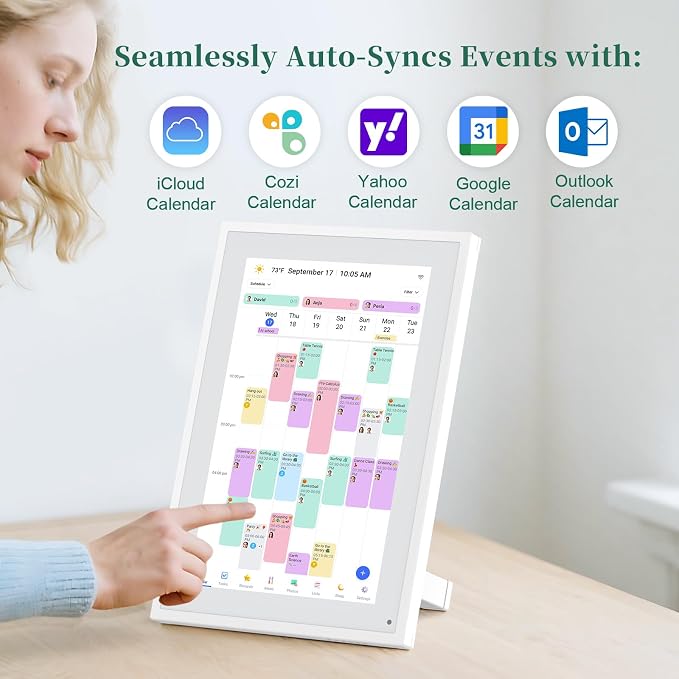 Digital Calendar,10.1 Inch Smart Electronic Calendar Family Planner,IPS HD Touch Screen Home Interactive with WiFi App Control,AI Meal Schedule, Duty Chart,Achievement Rewards-Share Photos,Videos and Sound Reminder,Gifts for Women Men Mom Dad,Desk Cale... - Image 2