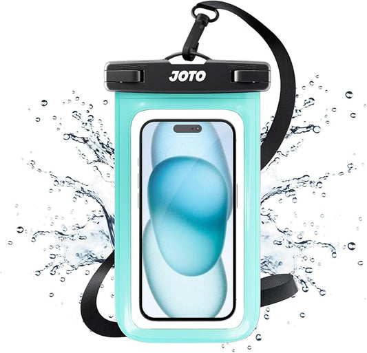 JOTO Up to 7" Universal Waterproof Phone Case for iPhone 17 Air 16 15 14 13 12 11 Plus Pro Max, IPX8 Cellphone Dry Bag XR X SE, Galaxy S23 S22 S21 S20+ S20 S10 Plus Note, Pixel -Green by JOTO