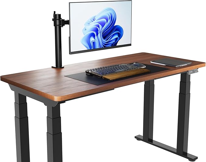 Amazon Basics Single Computer Monitor Stand with Cable Management, Height Adjustable VESA Desk Arm Mount, Fully Adjustable Tilt and Rotation, Steel, Black, Fits 13-30" Screens - Image 5