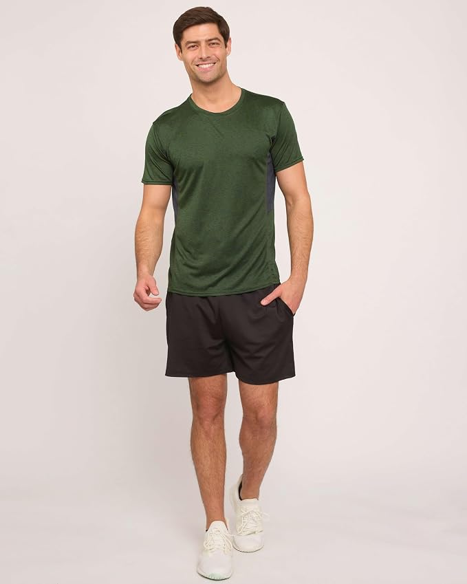 5 Pack Men's Dry Fit Short Sleeve T-Shirt Gym Workout Athletic Running Tee | Cooling, Moisture-Wicking, Crew Neck, Quick-Dry, Breathable, Active, Exercise, Fitness, Basketball, Cycling, Hiking, Tennis - Image 7