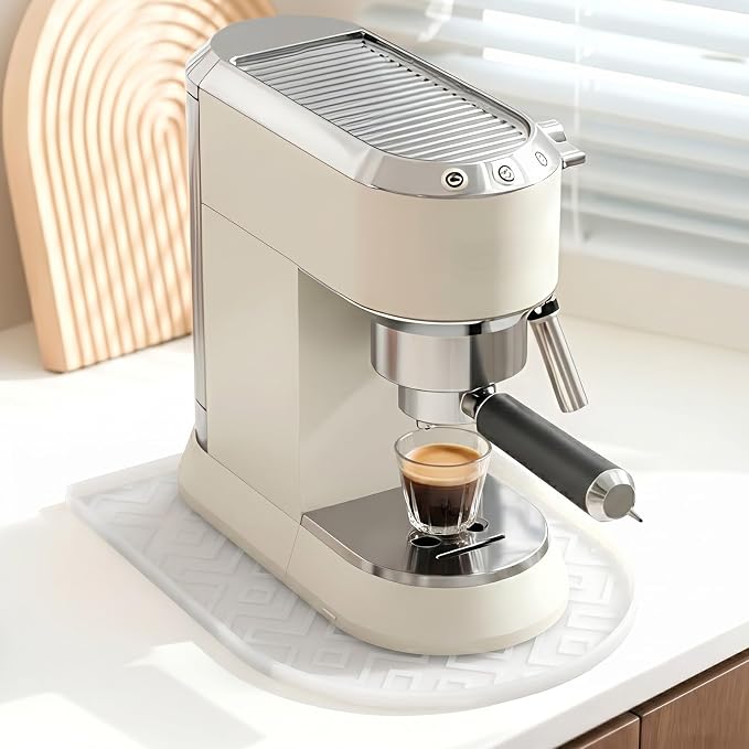 Silicone Coffee Mat,15.8"x 11.8"in Bar Mat for Countertop,Heat-Resistant,Non-Slip,Leak-Proof,Fit for Coffee Maker/Espresso Machine-Translucent - Image 9
