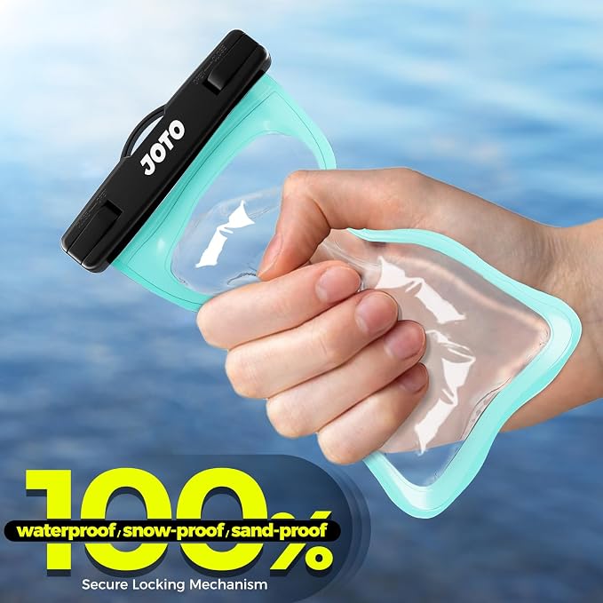 JOTO Up to 7" Universal Waterproof Phone Case for iPhone 17 Air 16 15 14 13 12 11 Plus Pro Max, IPX8 Cellphone Dry Bag XR X SE, Galaxy S23 S22 S21 S20+ S20 S10 Plus Note, Pixel -Green - Image 5