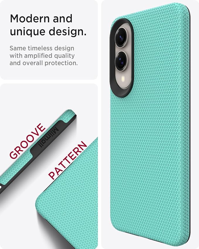 Miimall Slim ＆ Rugged for Samsung S25 Edge Case, 10FT Military Shockproof Dropproof, Anti-Slip Grip Anti-Scratch Dustproof Men Thin Heavy Duty Protective Case for Galaxy S25 Edge, Mint Green - Image 5