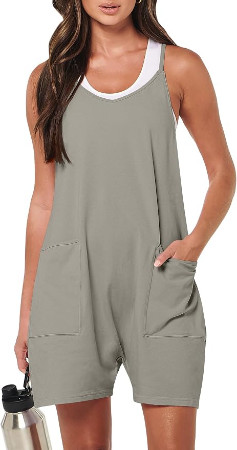 ANRABESS Womens Rompers Summer Casual Loose Sleeveless Overalls Spaghetti Strap Shorts Jumpsuit 2026 Beach Vacation Clothes by ANRABESS