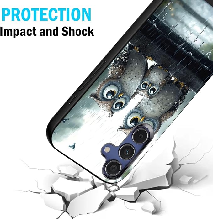 Designed for Galaxy A16 5G Phone Case,Slim Silicone Shockproof Protective Case for Galaxy A16 5G 6.7 inch,Cute Owl - Image 2