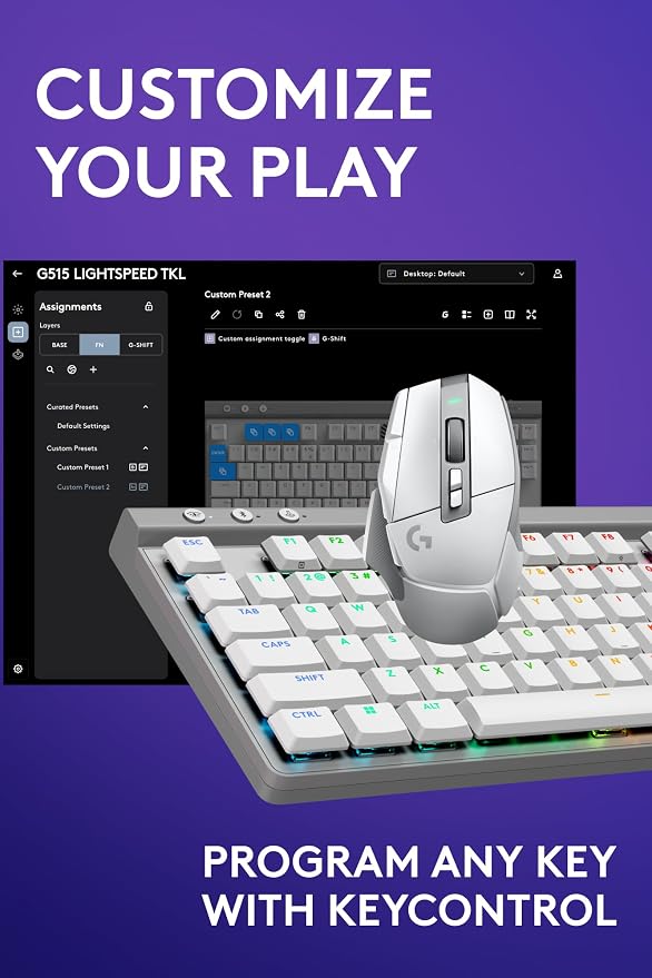 Logitech G502 X Lightspeed Wireless Gaming Mouse + G515 TKL Wireless Gaming Keyboard (Tactile) Bundle: White - Image 4