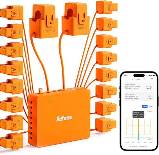 Refoss Smart Home Energy Monitor, Native Open API & Web UI (No Cloud Required), Real Time Electricity Usage Monitor, Power Consumption Meter Works with Home Assistant & MQTT, Solar Net Metering, ETL | Smart Home Energy Monitor by Refoss