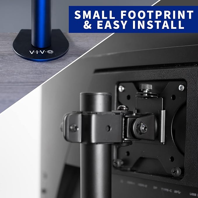 VIVO Single 13 to 38 inch LCD Monitor Heavy Duty Desk Mount Stand, Holds 1 Standard to Ultrawide Screen up to 38 inches, STAND-V001C - Image 8