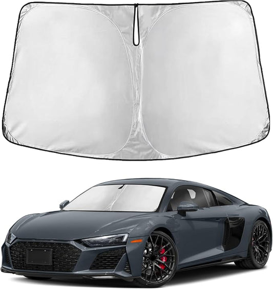 EcoNour Windshield Sunshade Compatible for Audi R8 2008-2023 2024 2025, Sun Visor for Front Windshield & Window Sun Shade Cover, UV Heat Blocker & Protector, Car Accessories by EcoNour