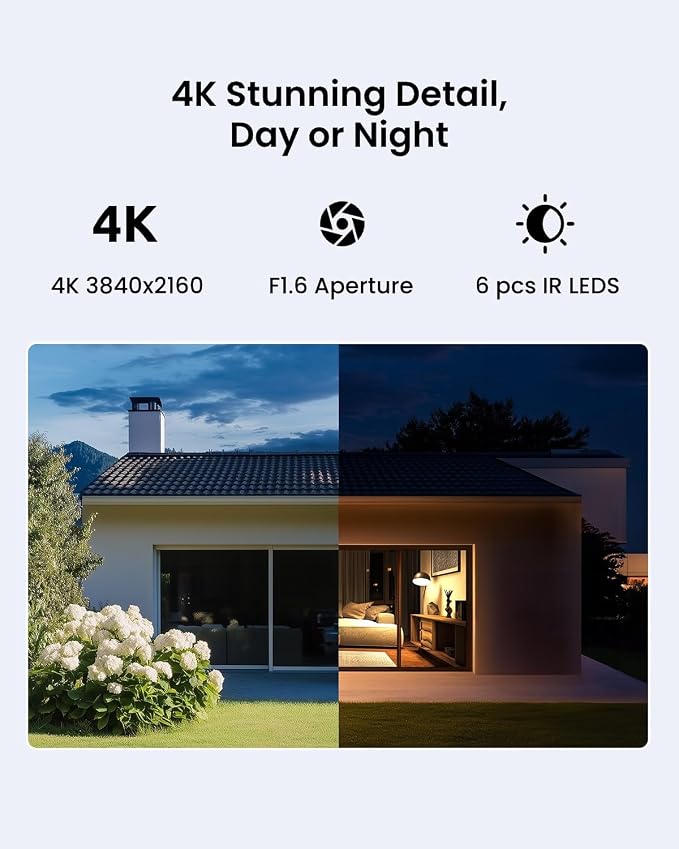 REOLINK Lumus Pro 4K Outdoor Security Camera, Plug-in Power WiFi Camera | Color Night Vision Spotlight, 2.4/5GHz WiFi 6, No Subscription Local Storage, Smart Detection, Two-Way Talk, 24/7 Recording - Image 2