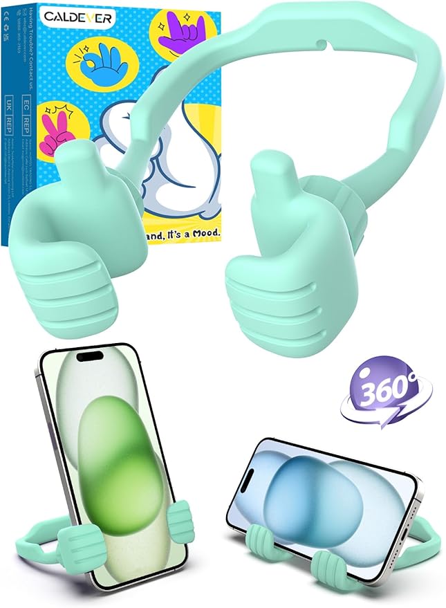 Gifts for Fathers Day Boys Girls Teens Kids: Thumbs Up Lazy Phone Stand Holder for Desk Funny Gadgets Teenage Tween Man Woman Dad Mother Mom Husband Wife Adults Stocking Stuffers Who Have Everything by CALDEVER