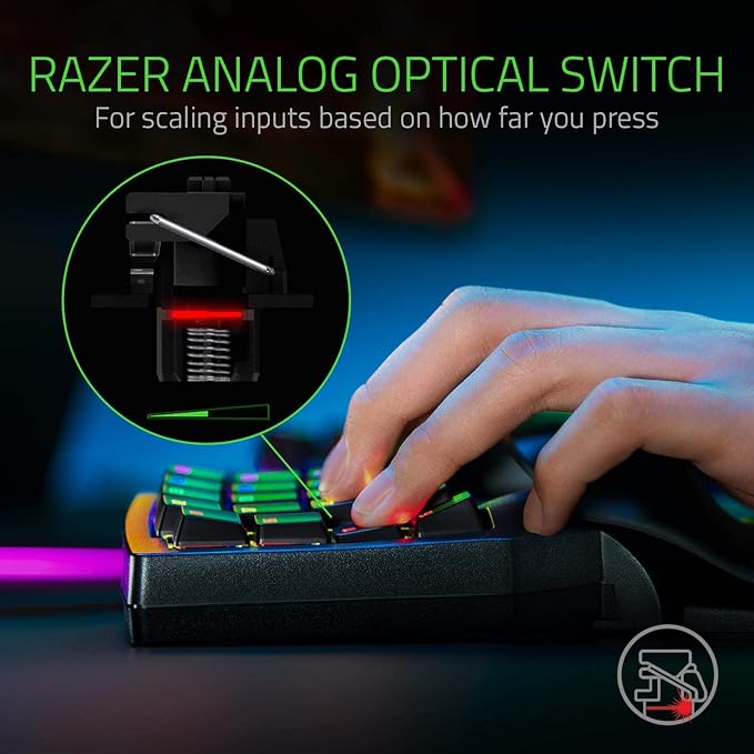 Razer Tartarus Pro Gaming Keypad: Analog-Optical Key Switches - Rapid Trigger - Adjustable Actuation - 32 Programmable Keys - Customizable Macros - Chroma RGB Lighting - Classic Black | Rapid Trigger, Adjustable Actuation, 32 Programmable Keys, Customi... - Image 2