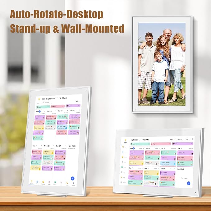 Digital Calendar:15.6-inchWall Planner Electronic Calendar & Chore Chart, Smart Touchscreen Interactive Display for Family Schedules– Wall and Desk Mountable, Great for Organizing Your 2026 Calendar - Image 6