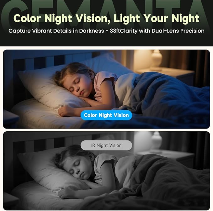 4MP Security Camera Indoor, Free Cloud Storage, Dual-Len Baby & Pet Cam for Home Security, 2.4/5GHz WiFi, 360 PTZ, 2-Way Audio, Color Night Vision, AI Motion Detection, Compatible with Alexa - Image 8