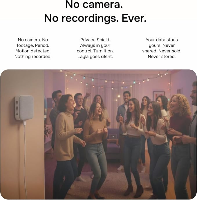 Layla Noise & Security Monitoring Device for Airbnb, Rental, Office & Home | Noise, Humidity & Occupancy Sensor, Intruder Detection, Guest Counting | Radar-Based Motion Detection | Privacy-Safe - Image 5