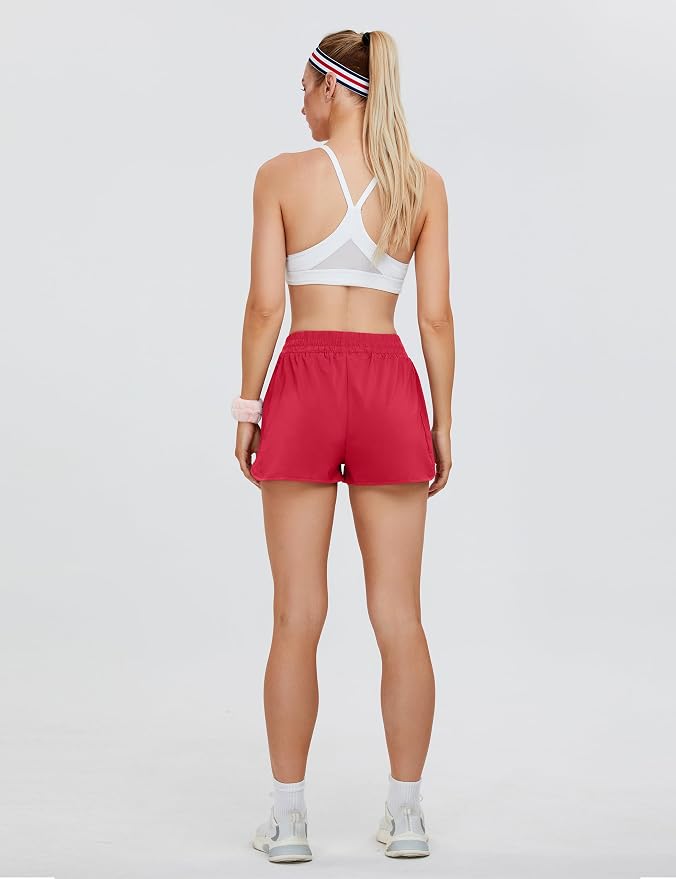 Blooming Jelly Women's Quick-Dry Running Shorts Workout Sport Layer Active Shorts with Pockets 1.75" - Image 5