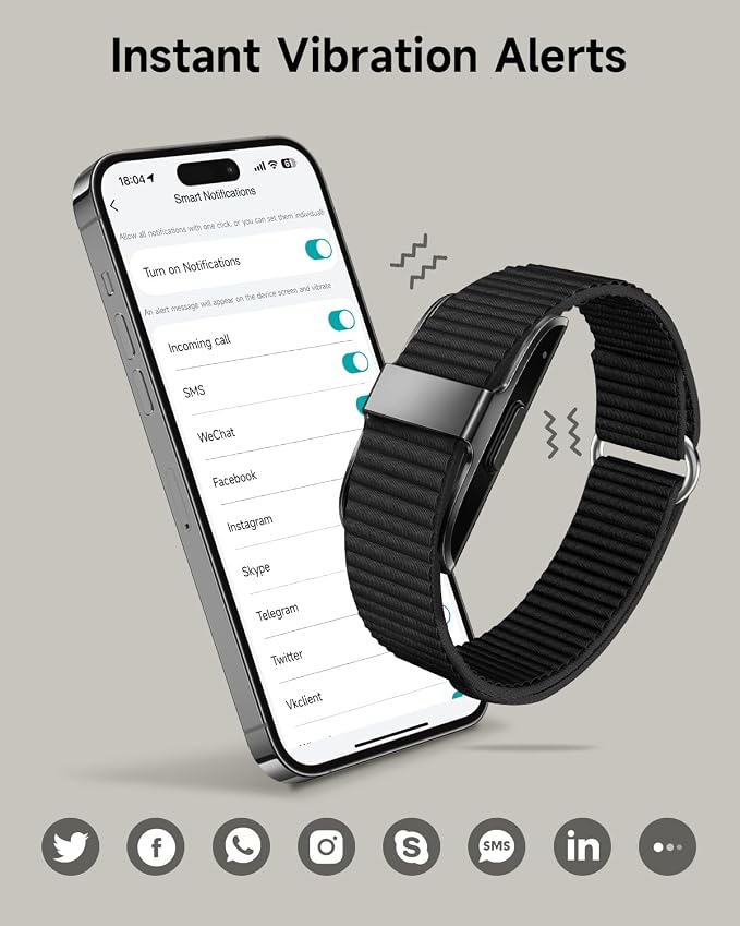 Fitness Tracker for Men Women, Health Activity Fitness Trackers with Sleep Tracker, 24/7 Heart Rate/Blood Pressure/HRV/Stress Monitor, IP68 Bracelet Watch, Free App for Android iPhone, 2 Bands - Image 4