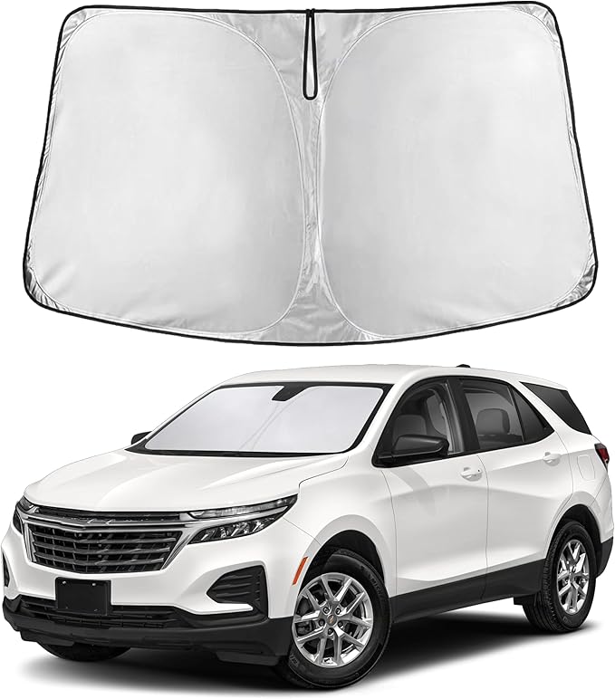 EcoNour Windshield Sunshade Compatible for Chevrolet Equinox 2018-2022 2023 2024, Sun Visor for Front Windshield & Window Sun Shade Cover, UV Heat Blocker & Protector, Car Accessories by EcoNour