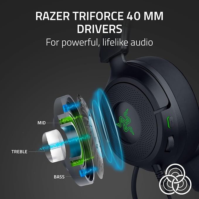 Razer Kraken Kitty V3 X Wired Gaming Headset, Kitty Ears, Black | HyperClear Cardioid Mic, 40 mm Drivers, 7.1 Surround Sound, Comfy Ear Cushions, Cross-Platform via 3.5mm PC, PS5, Xbox - Image 4