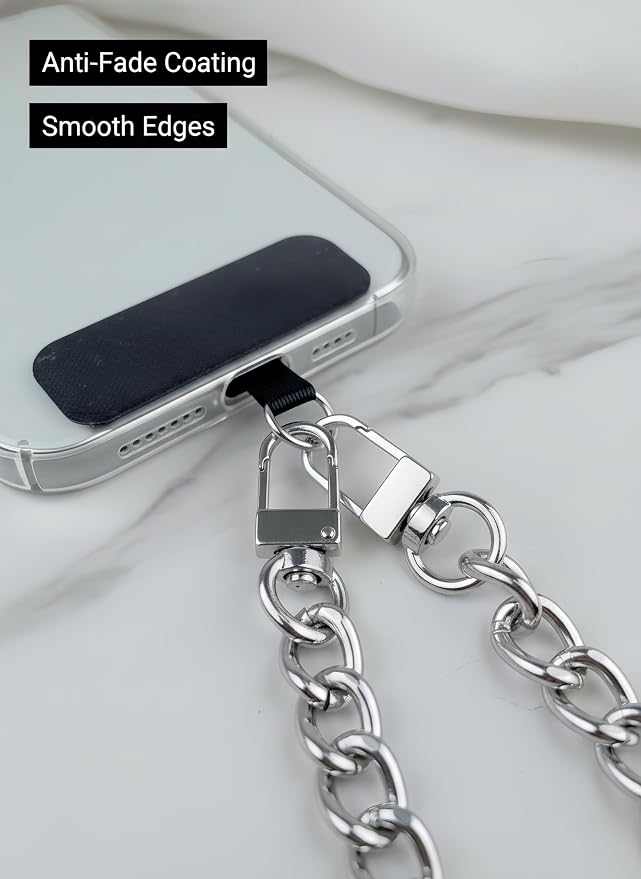 Metal Phone Wrist Lanyard Lightweight Aluminum Cellphone Strap Wristlet Classic Metal Phone Chain for Women and Men - Image 4