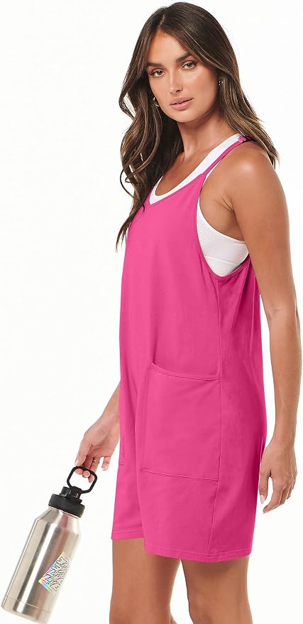 ANRABESS Womens Rompers Summer Casual Loose Sleeveless Overalls Spaghetti Strap Shorts Jumpsuit 2026 Beach Vacation Clothes - Image 5