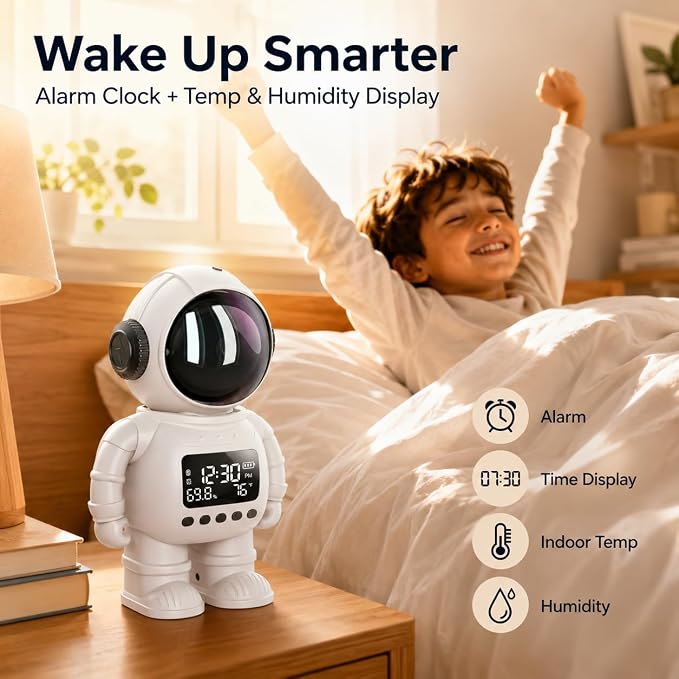 DYPCO 2K Clock Camera for Home Security, Smart Alarm Clock Camera with 2.4G/5G WiFi, Indoor Camera with Phone App, AI Motion Detection, Color Night Vision, Two-Way Audio, Cloud & SD Storage - Image 2