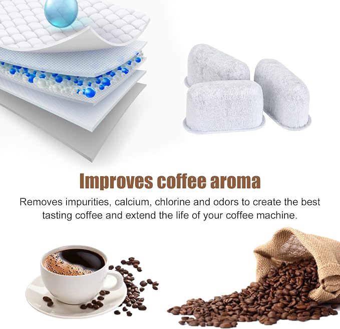 3pcs Coffee Maker Filter Replacement, Water Filter for Delonghi 7313285779 | Activated Carbon Water Filter for Espresso Coffee Machine, Cafe Maker Accessories for Delonghi Compatible with 7313285779 - Image 3