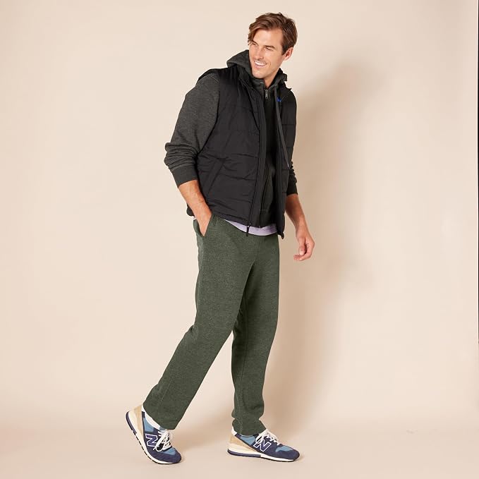 Amazon Essentials Men's Relaxed Straight Leg Fleece Open Bottom Sweatpant (Available in Big & Tall) - Image 8