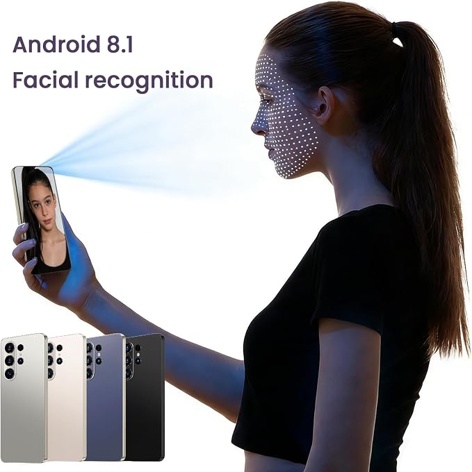 Unlock Phone, 4G Network Android Phone, 6.3-inch Screen, 2GB RAM+16GB ROM/TF 128GB, Dual SIM Cards, Dual Cameras, Suitable for Novice Users (Dark Black) - Image 9
