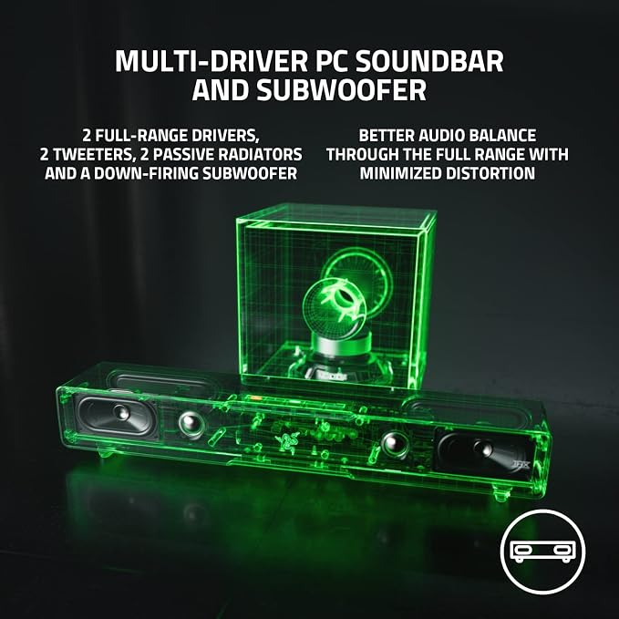 Razer Leviathan V2, Multi-Driver PC Gaming Soundbar w/Subwoofer, Black - Image 2