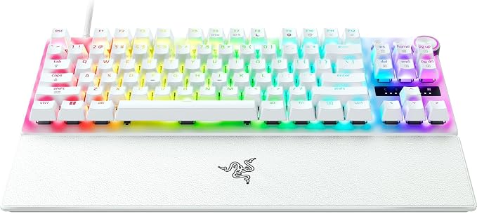 Razer Huntsman V3 Pro TKL 8KHz Esports Gaming Keyboard, White | Analog Optical Switches Gen 2, 8000 Hz Polling, Razer Snap Tap, Rapid Trigger, Adjustable Actuation, Media Controls - Image 14