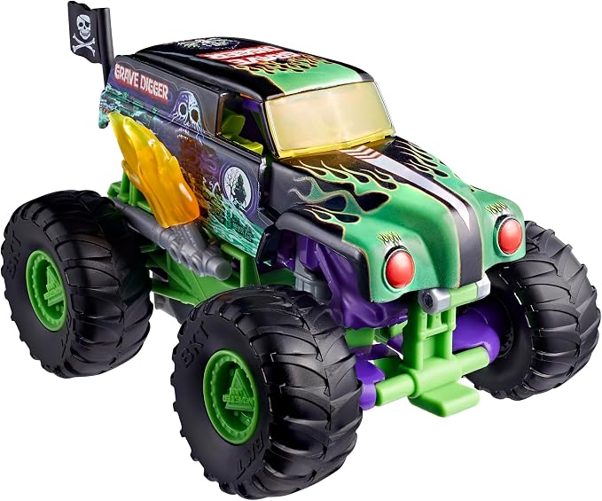 Transformers Collaborative x Monster Jam Grave Digger (Grim) | Leader Class 9.25-inch Robot Action Figure Converts to Monster Truck, Car Toys for Ages 8+ - Image 5
