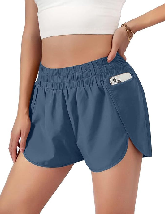 Blooming Jelly Women's Quick-Dry Running Shorts Workout Sport Layer Active Shorts with Pockets 1.75" by Bloomingjelly