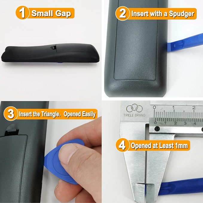 Repair Tools Kit for iPhone iPad MacBook Nintendo Switch PS4 Xbox Laptop - 10 Universal Triangle pry bar + 2 spudger + 2 Metal Triangular spudgers (0.87") - Image 3