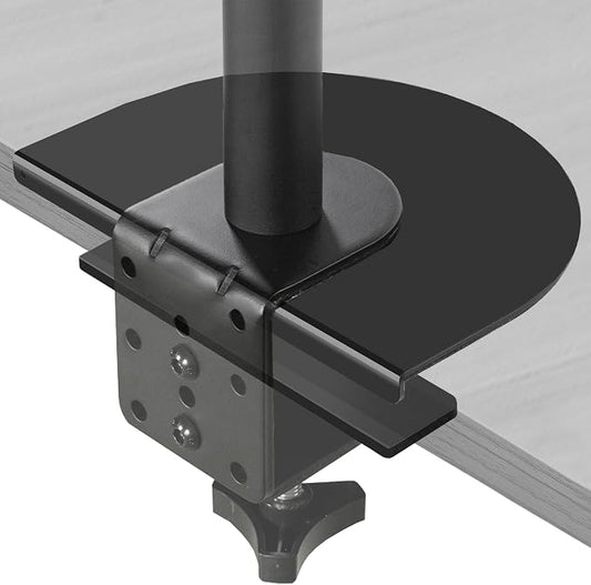 VIVO Steel Reinforcement Bracket Mount Plate for Thin, Glass, and Other Fragile Table Top Surfaces, Compatible with Most Monitor Stand C-Clamp Installations, Anti-Slip No Scratch, Black, STAND-AC01R by Unknown
